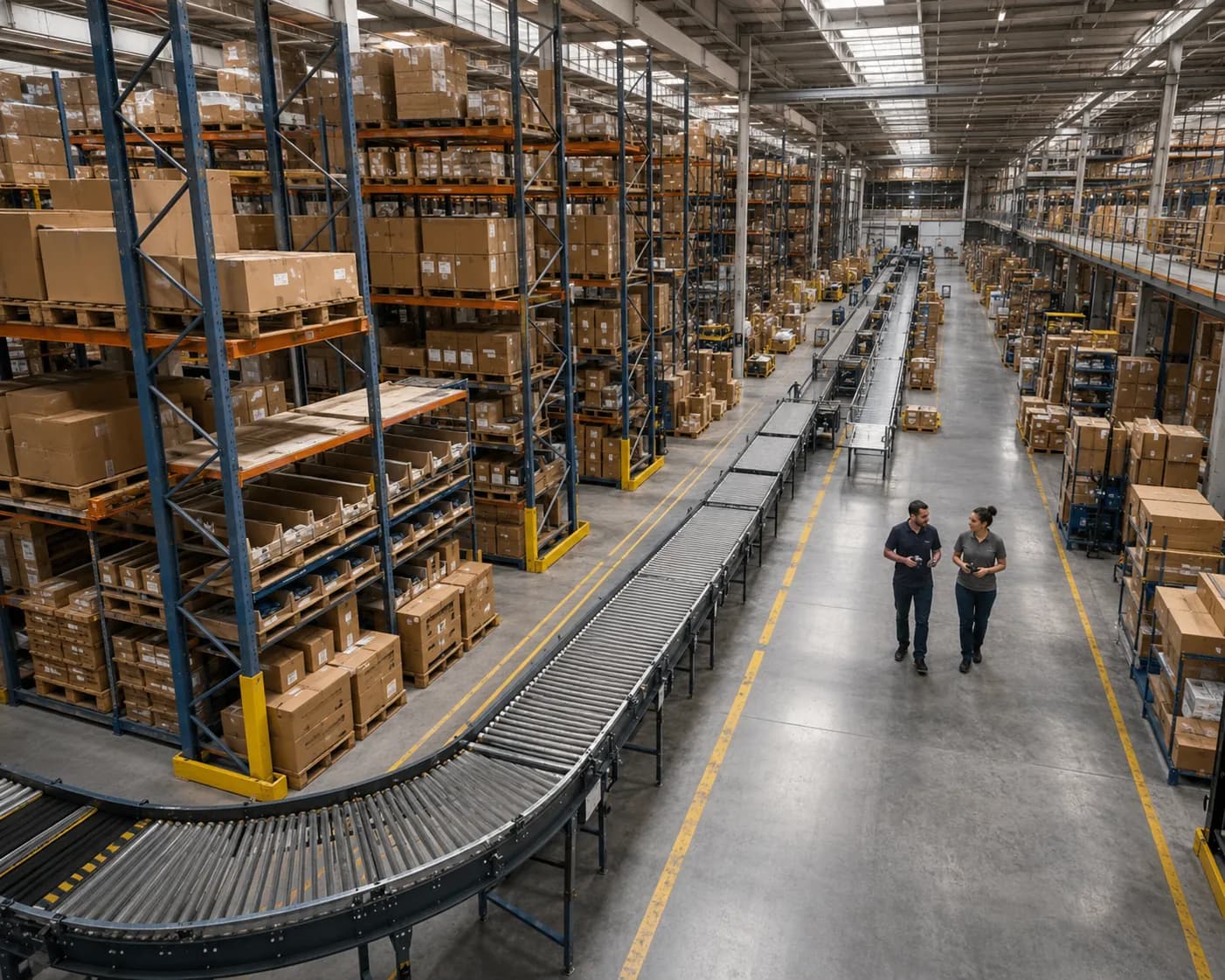 Operador de e-commerce organizando e gerenciando pedidos