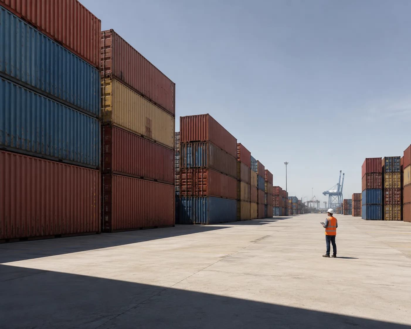 Gestor de importação revisando embarques de fornecedores