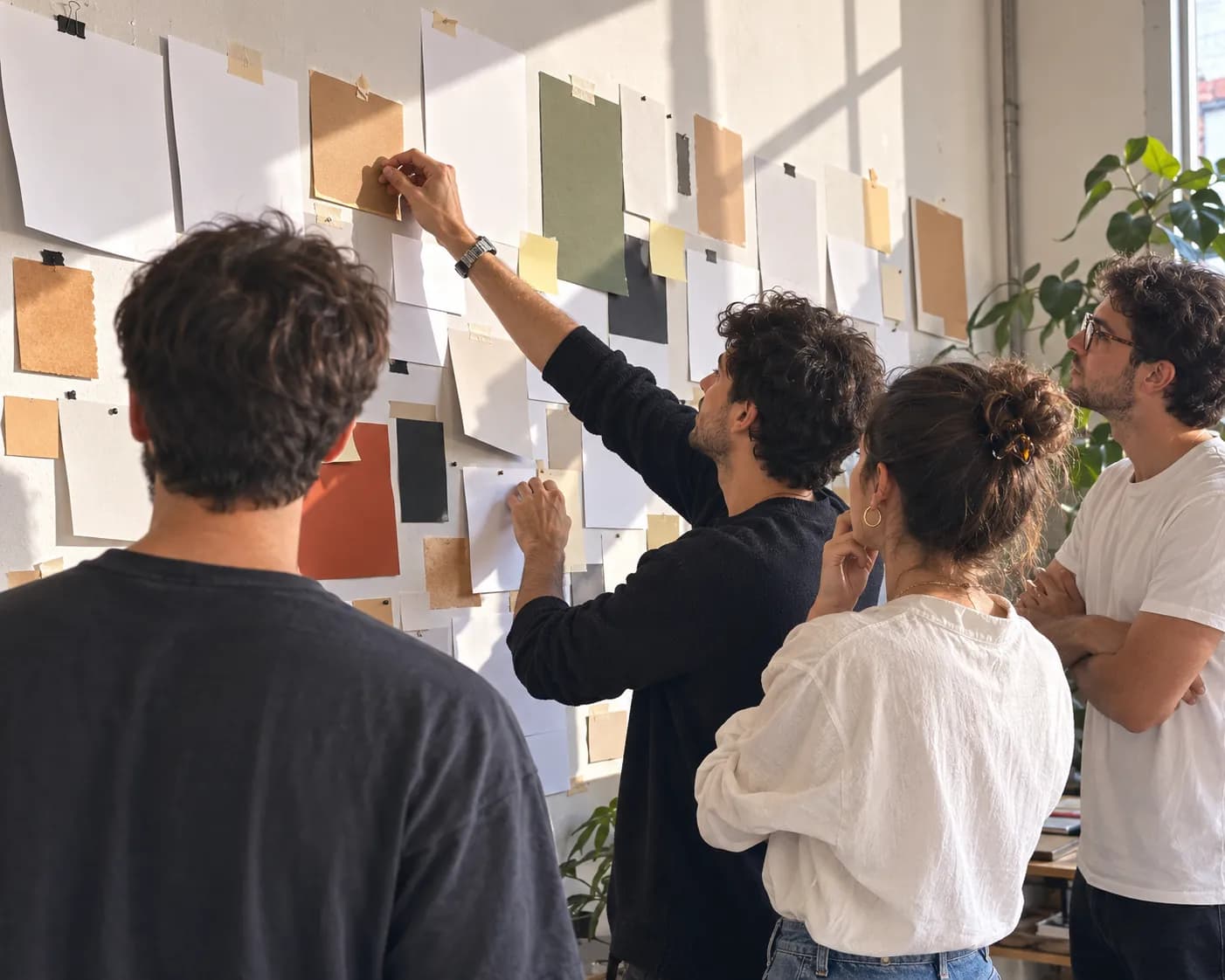 Equipe de agência de marketing planejando uma campanha